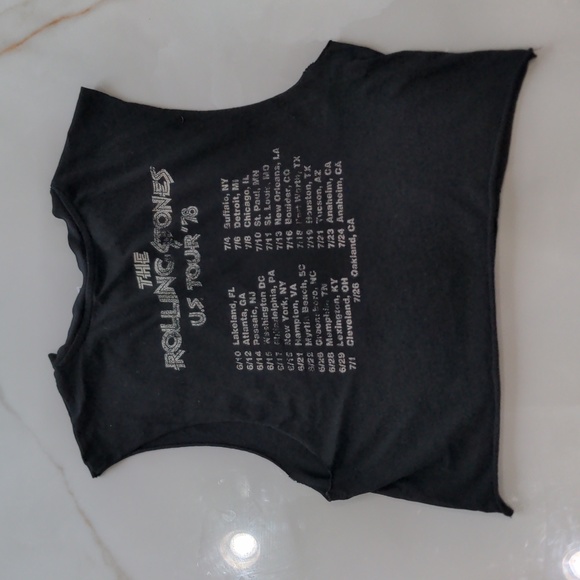 FINAL PRICE H&M Divided The Rolling Stones US Tour '78 Graphic Crop Tank Top XS - Picture 3 of 4